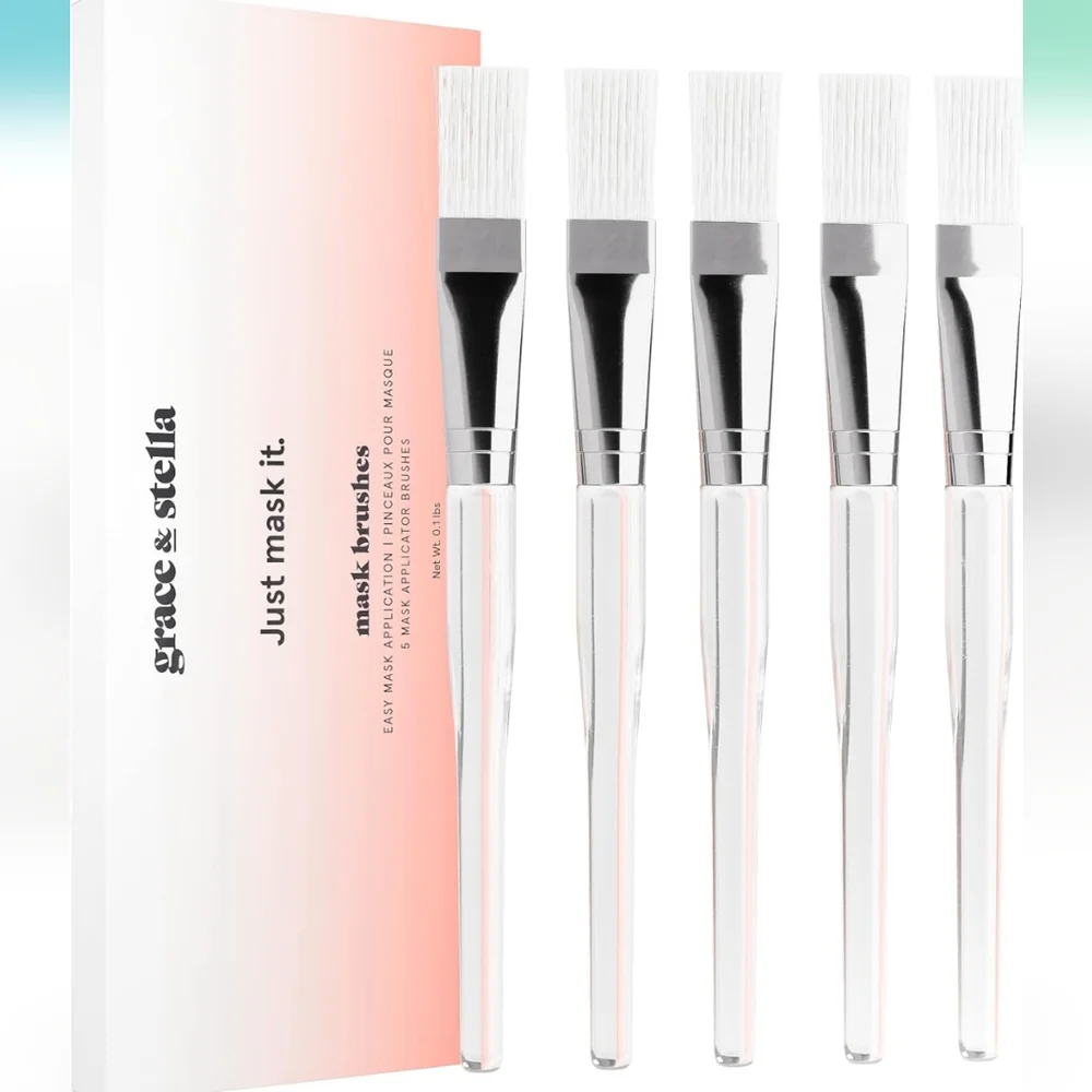 $10 grace & stella 5 mask application brushes - factory sealed!! - Picture 5 of 7